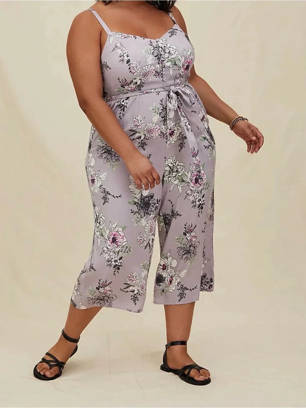 NWT Torrid Floral Crop Challis Jumpsuit